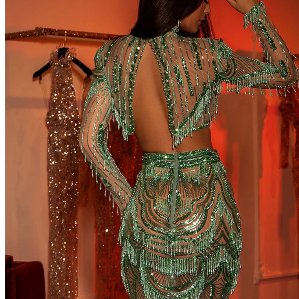Stunning Green Beaded Dress